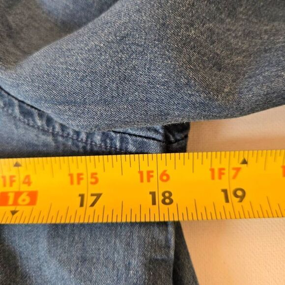 NWT Lucky Brand Womens Tencil Long Sleeve Button Down Shirt Blue Size Small - Picture 10 of 13